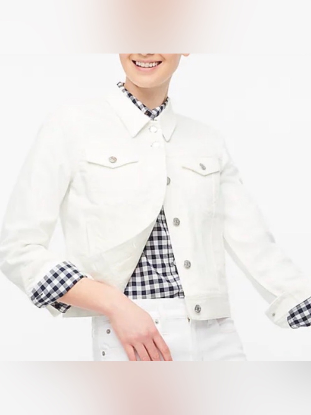 Like NEW J. Crew Denim White Jacket, PXS
